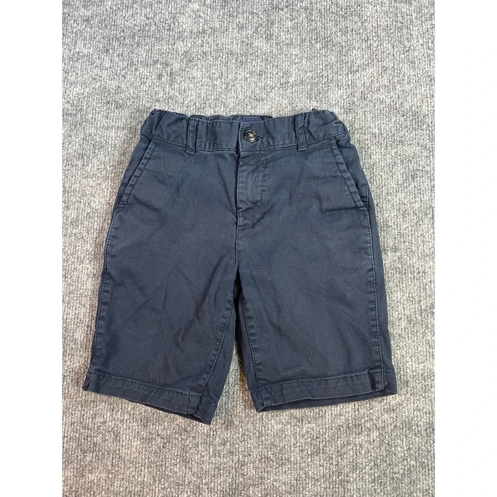 The Children's Place boys 6 navy chino shorts uniform classic prep minimalist